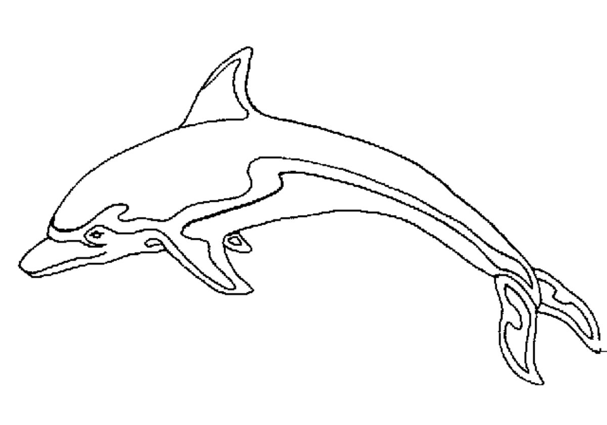 Coloring page: Dolphin (Animals) #5123 - Free Printable Coloring Pages