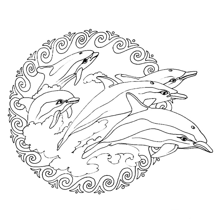 Coloring page: Dolphin (Animals) #5141 - Free Printable Coloring Pages
