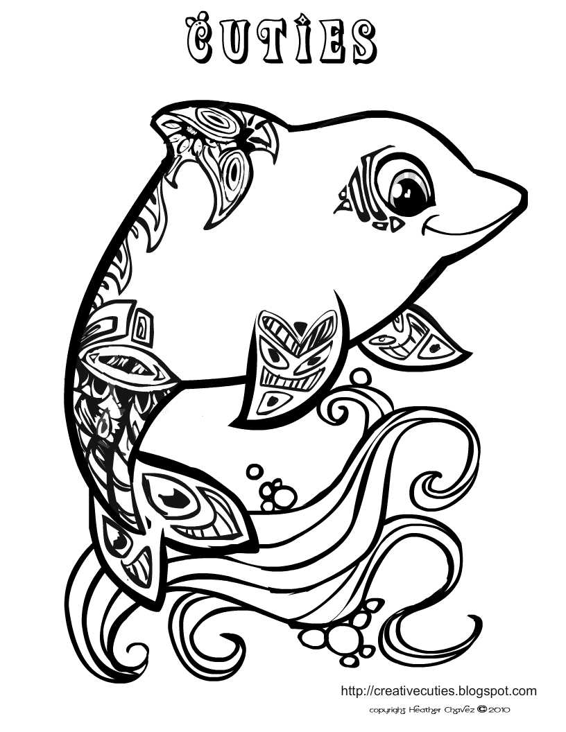 baby dolphin coloring pages