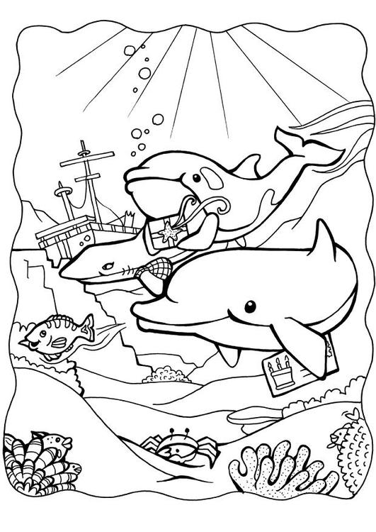 Coloring page: Dolphin (Animals) #5184 - Free Printable Coloring Pages