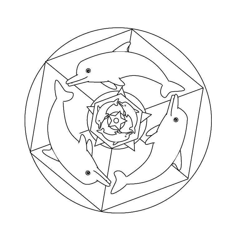 Coloring page: Dolphin (Animals) #5188 - Free Printable Coloring Pages