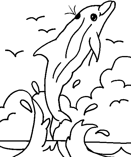 Coloring page: Dolphin (Animals) #5199 - Free Printable Coloring Pages