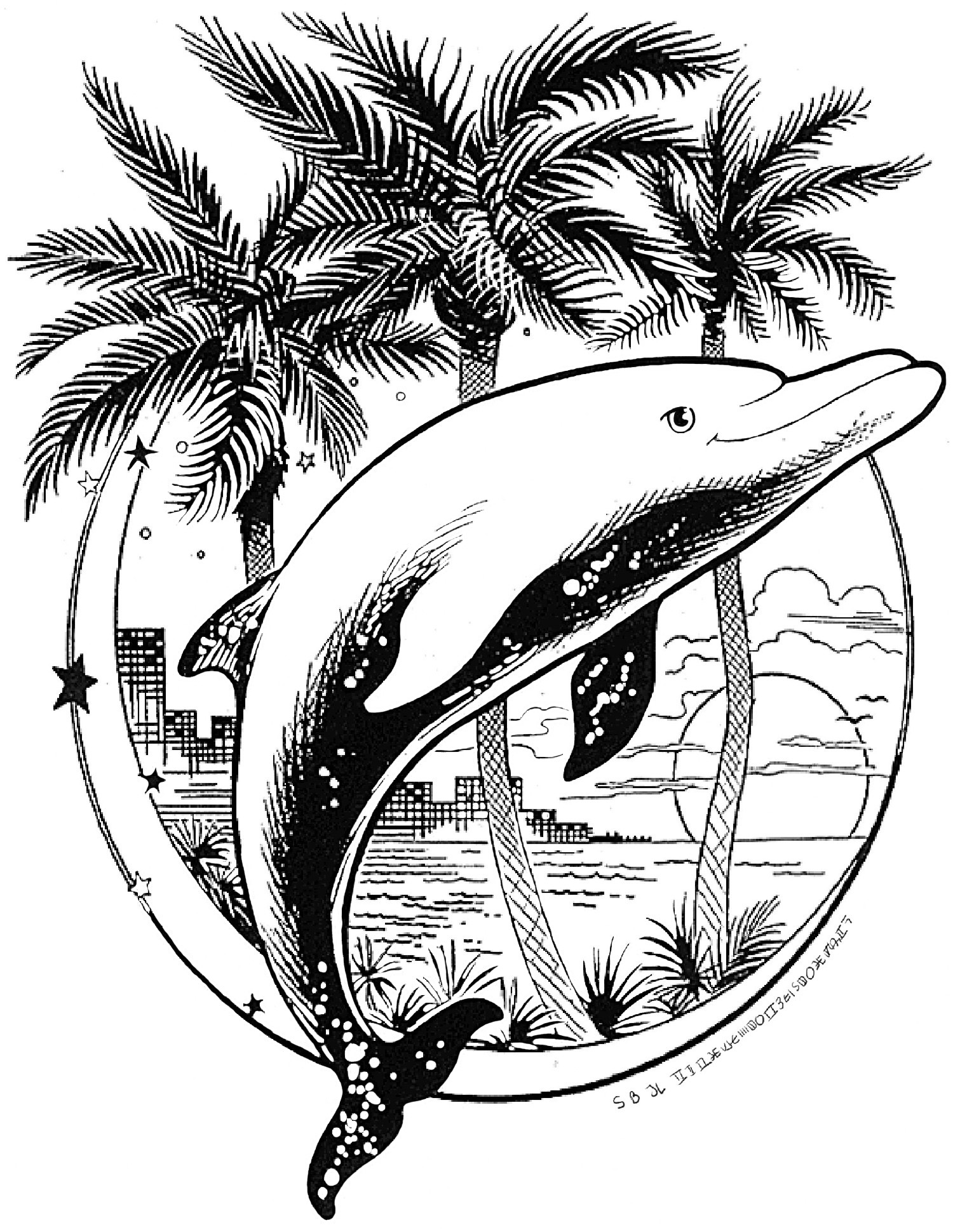 Coloring page: Dolphin (Animals) #5234 - Free Printable Coloring Pages