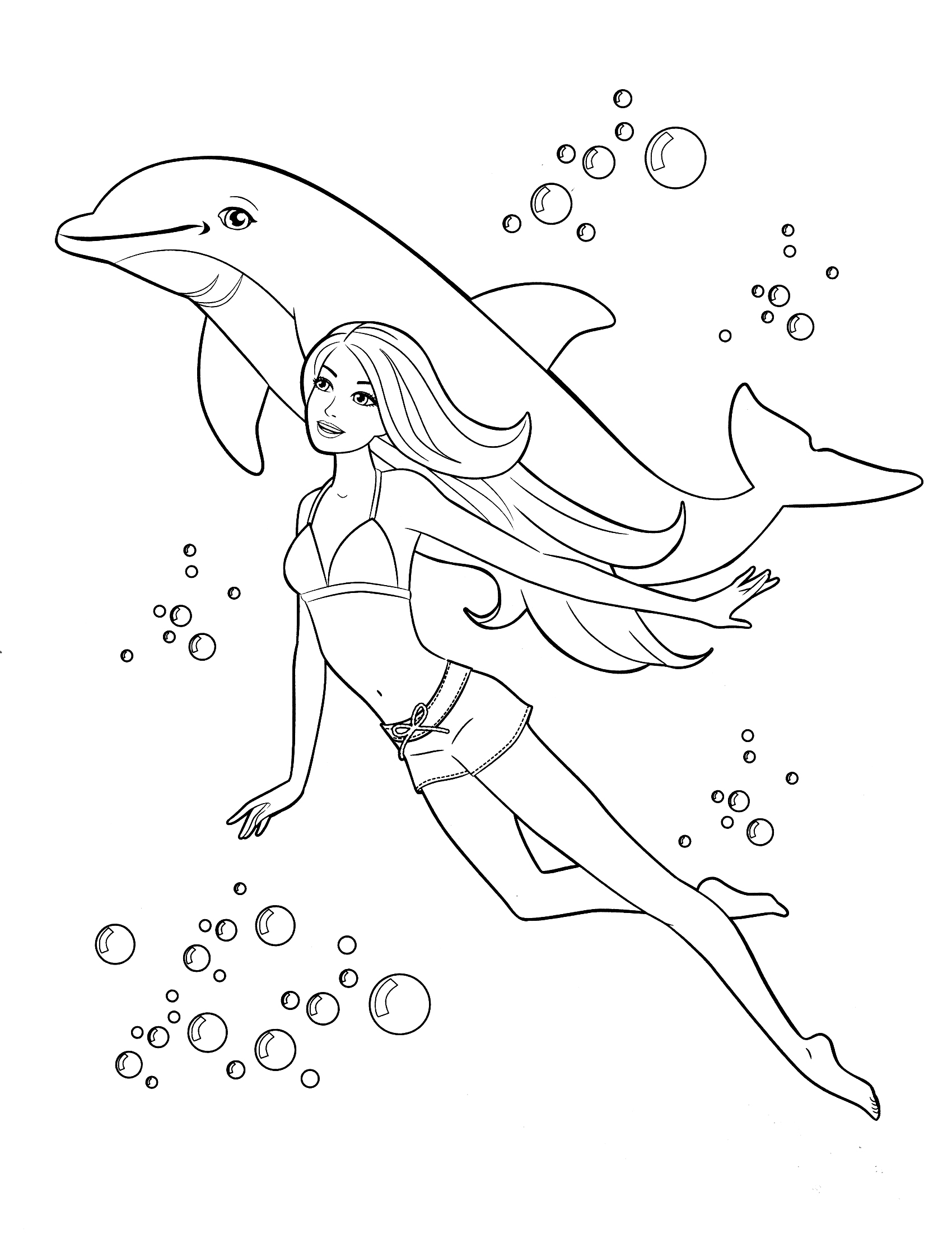 Coloring page: Dolphin (Animals) #5261 - Free Printable Coloring Pages