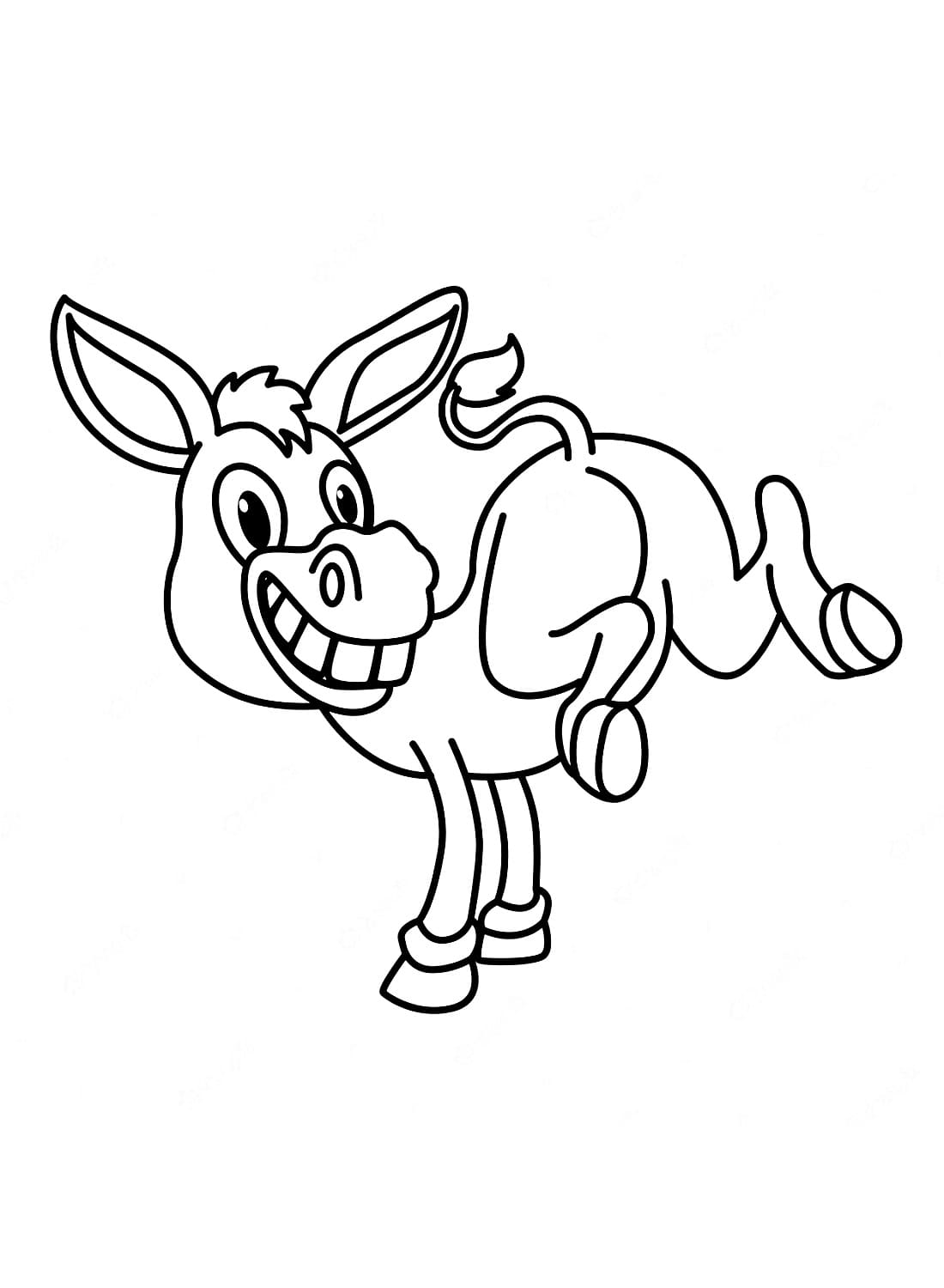 Free printable Donkey coloring page #197858 from Animals collection