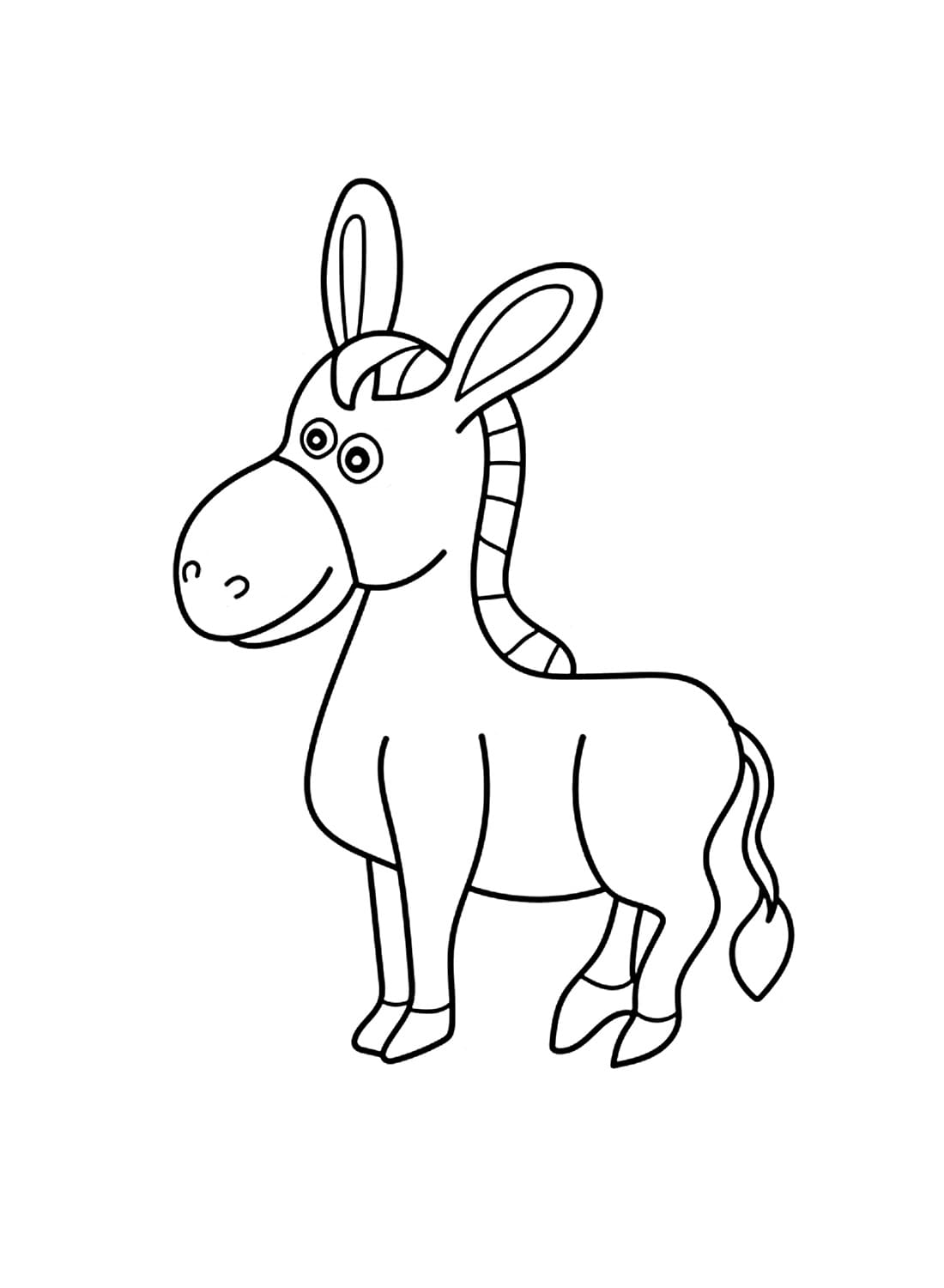 Free printable Donkey coloring page #197859 from Animals collection