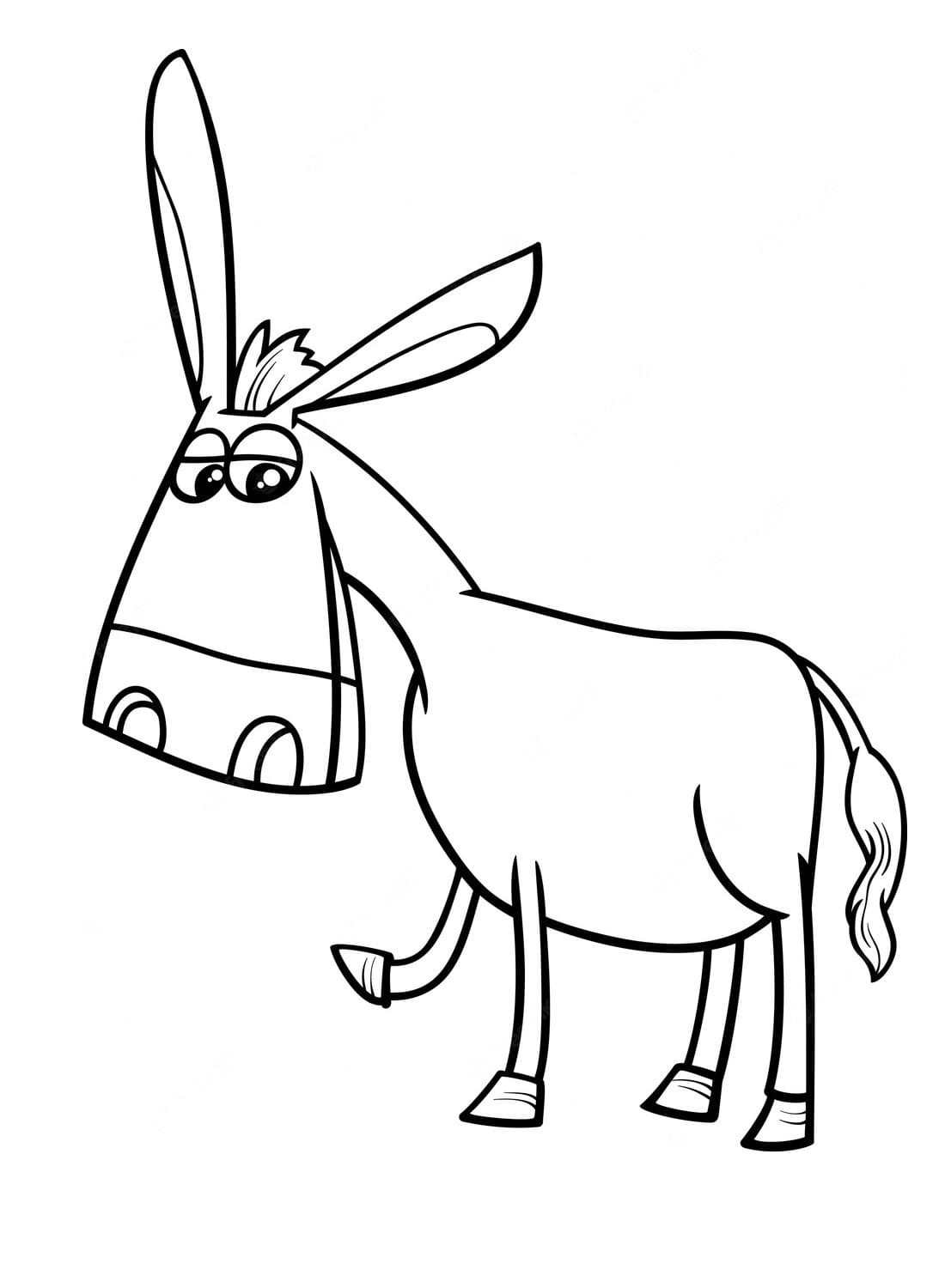 Free printable Donkey coloring page #197877 from Animals collection