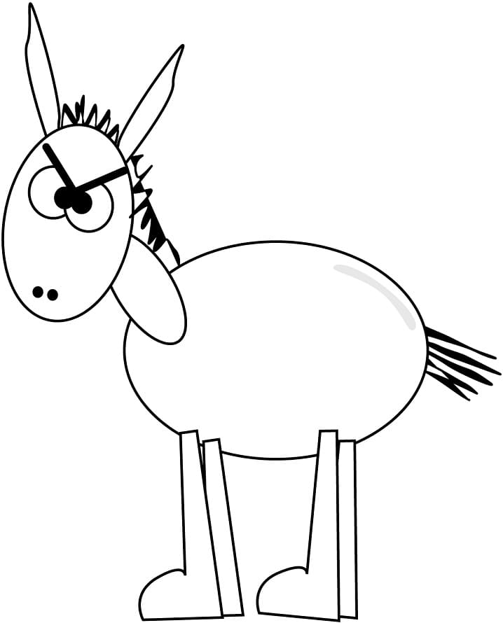 Free printable Donkey coloring page #197889 from Animals collection