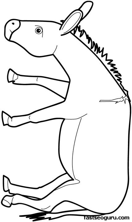 Coloring page: Donkey (Animals) #503 - Free Printable Coloring Pages