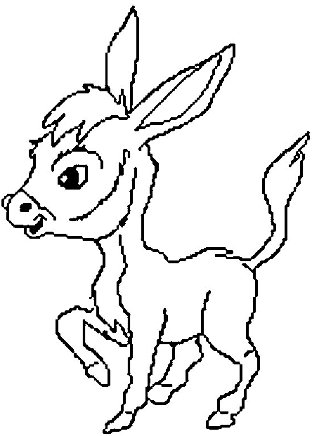 Coloring page: Donkey (Animals) #525 - Free Printable Coloring Pages
