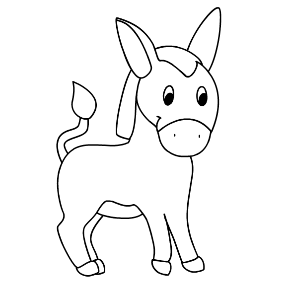 Coloring page: Donkey (Animals) #539 - Free Printable Coloring Pages