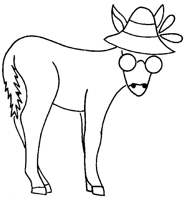 Coloring page: Donkey (Animals) #550 - Free Printable Coloring Pages