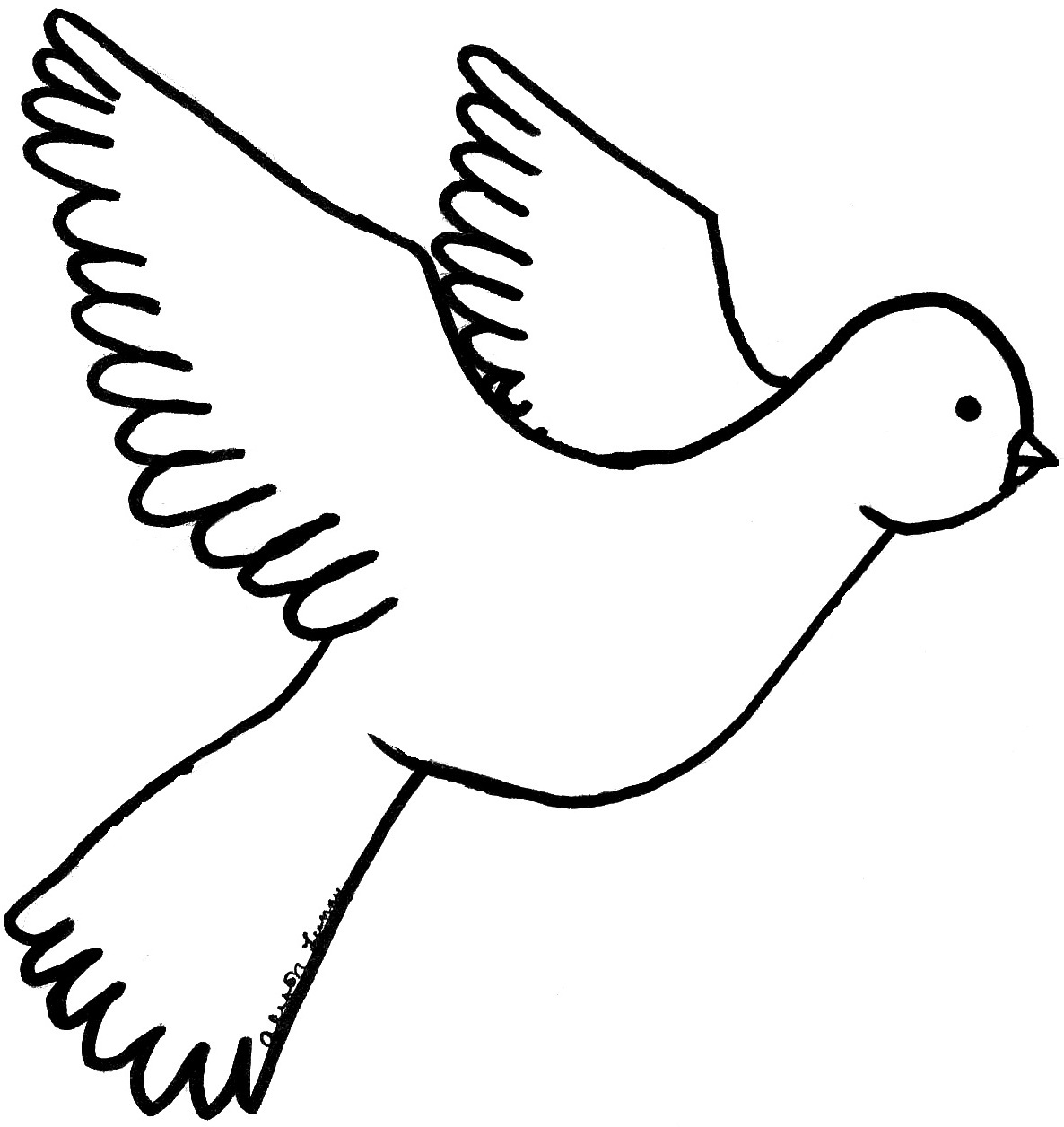Coloring page: Dove (Animals) #3885 - Free Printable Coloring Pages