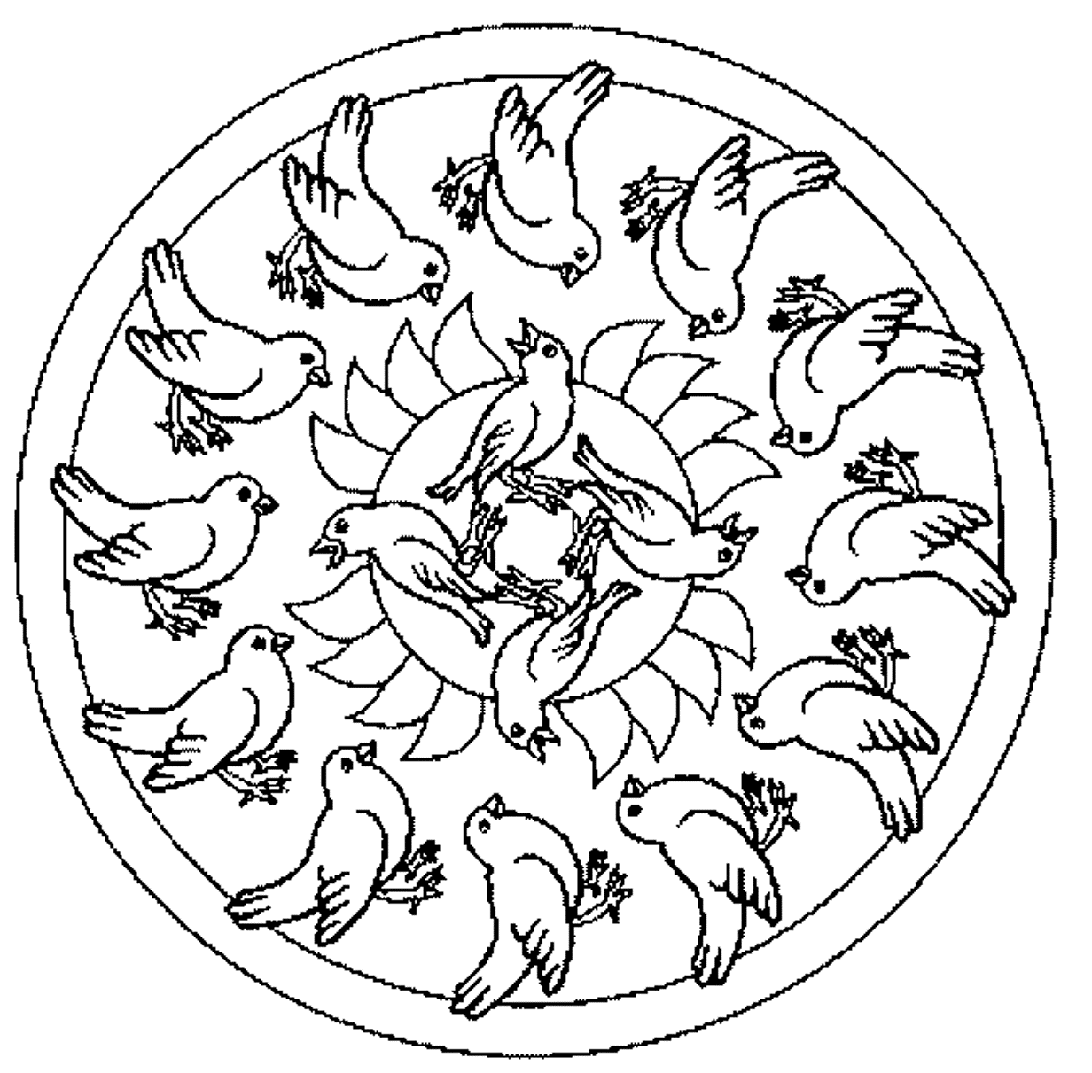 Coloring page: Dove (Animals) #3940 - Free Printable Coloring Pages