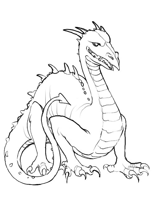 Coloring page: Dragon (Animals) #5707 - Free Printable Coloring Pages