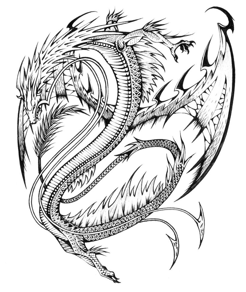 Dragon 5709 (Animals) Free Printable Coloring Pages