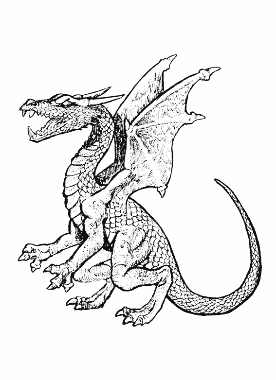 Dragon #5712 (Animals) – Free Printable Coloring Pages