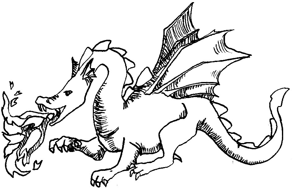 Coloring page: Dragon (Animals) #5719 - Free Printable Coloring Pages