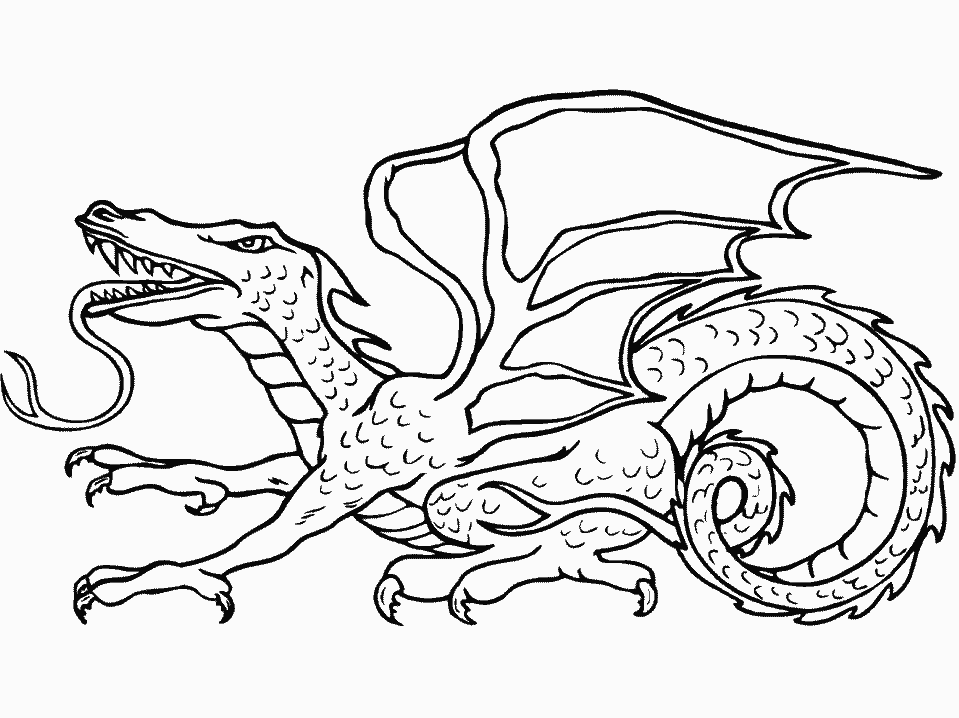 Coloring page: Dragon (Animals) #5732 - Free Printable Coloring Pages