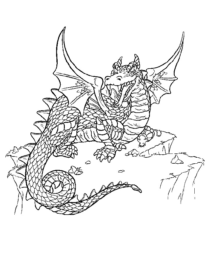 Coloring page: Dragon (Animals) #5743 - Free Printable Coloring Pages