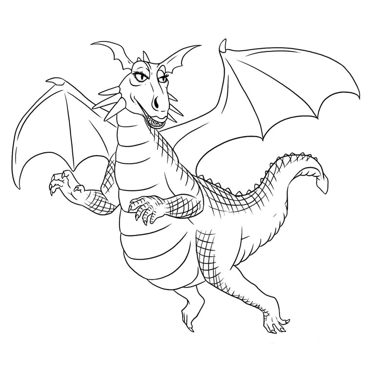 Coloring page: Dragon (Animals) #5754 - Free Printable Coloring Pages
