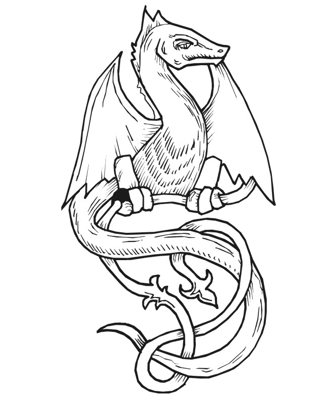 Coloring page: Dragon (Animals) #5755 - Free Printable Coloring Pages