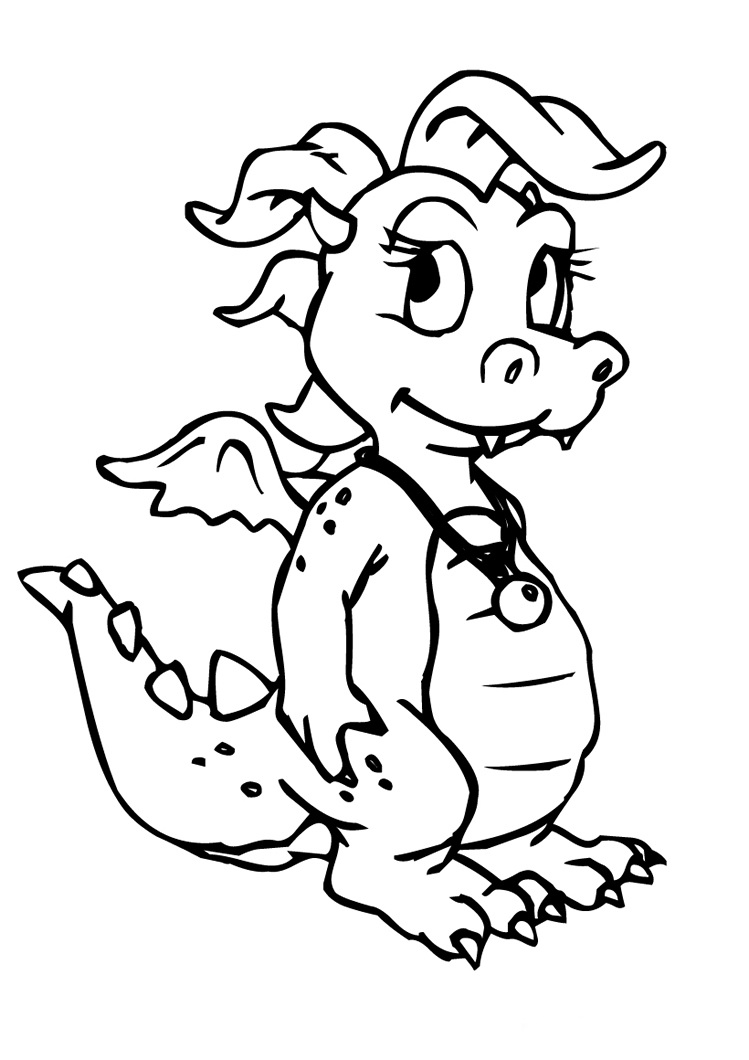 Coloring page: Dragon (Animals) #5789 - Free Printable Coloring Pages