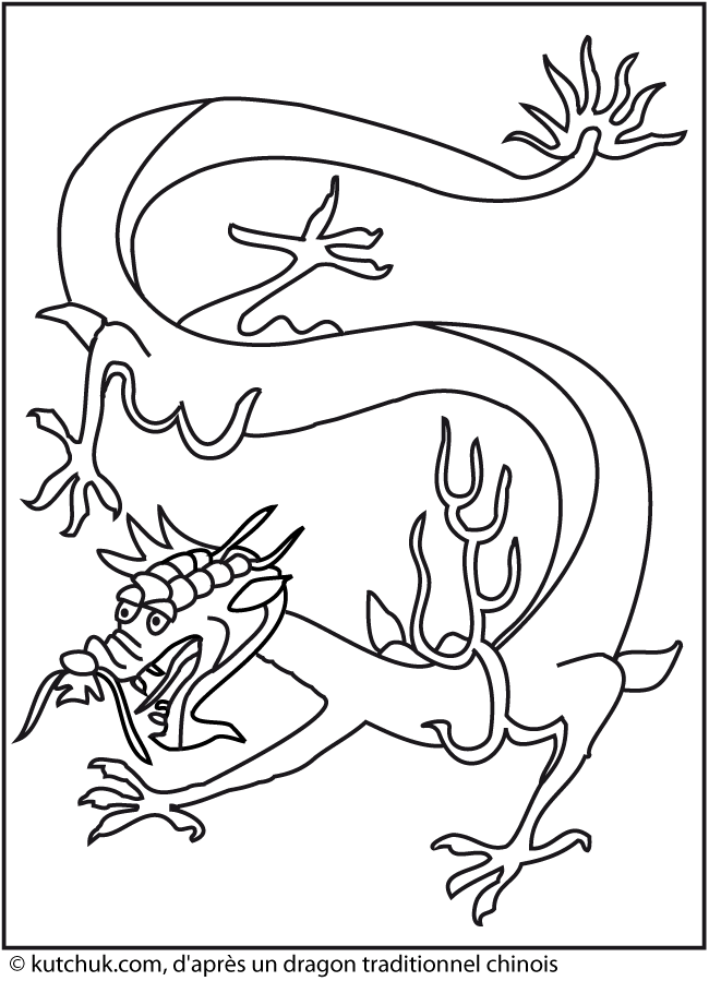 Dragon #5810 (Animals) – Free Printable Coloring Pages