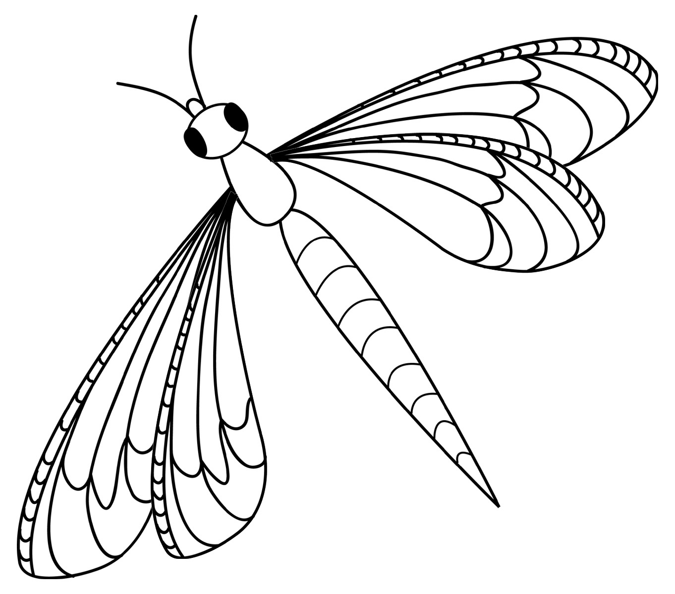 Coloring page: Dragonfly (Animals) #9877 - Free Printable Coloring Pages