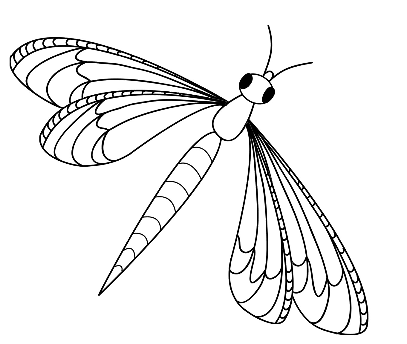 Coloring page: Dragonfly (Animals) #9885 - Free Printable Coloring Pages