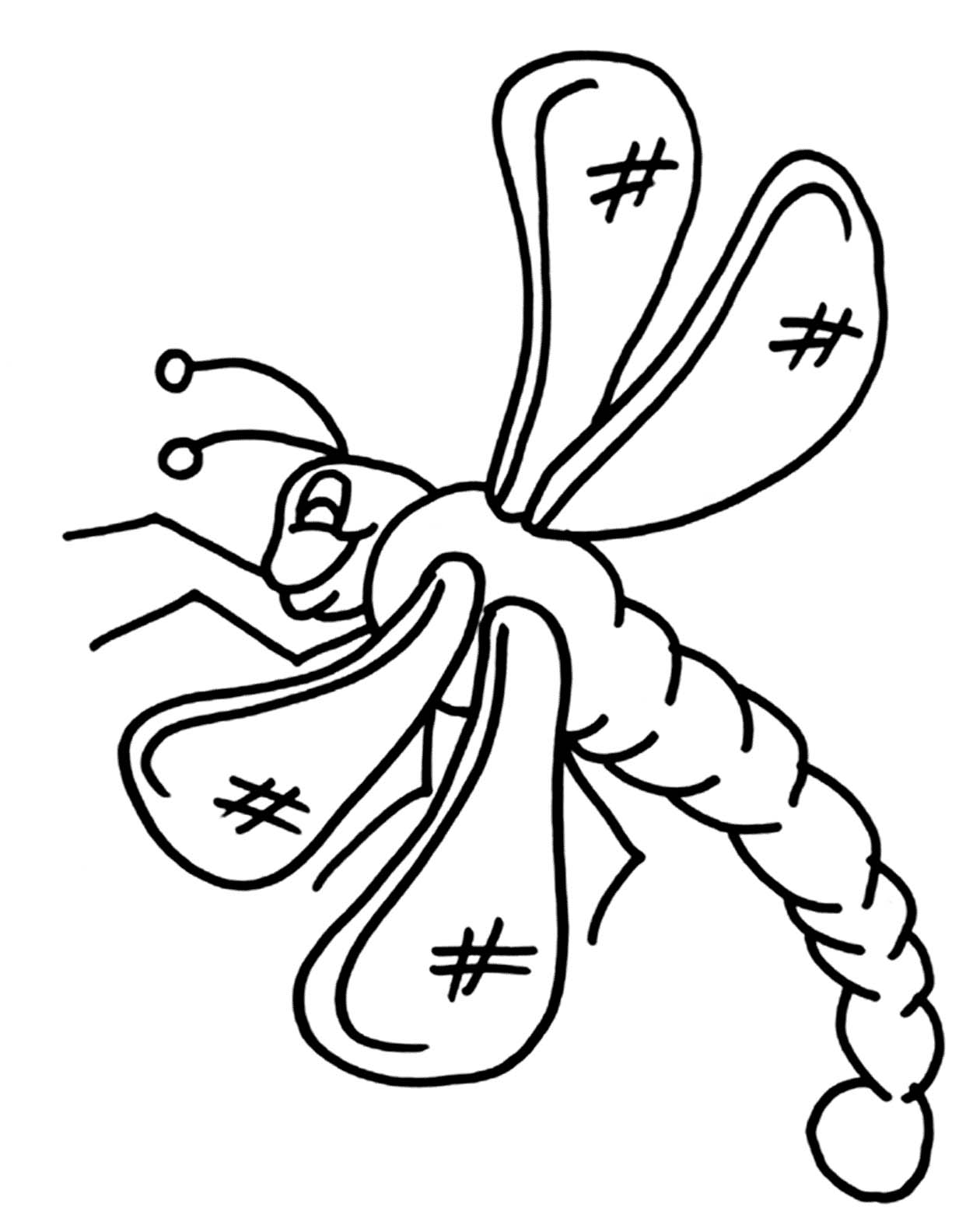 Coloring page: Dragonfly (Animals) #9904 - Free Printable Coloring Pages