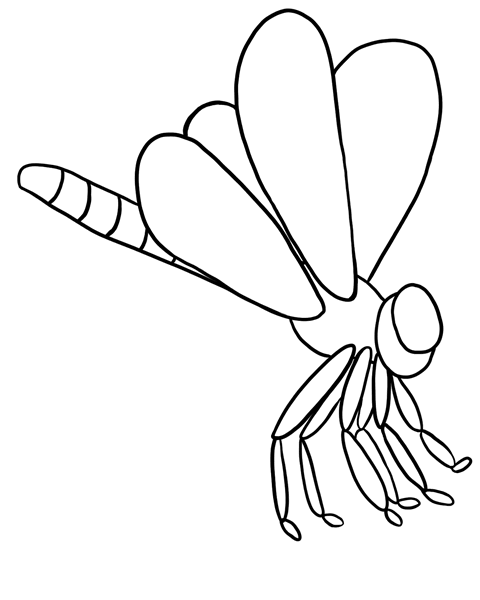 Coloring page: Dragonfly (Animals) #9990 - Free Printable Coloring Pages