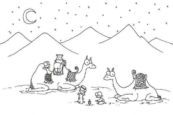 Coloring page: Dromedary (Animals) #6071 - Free Printable Coloring Pages