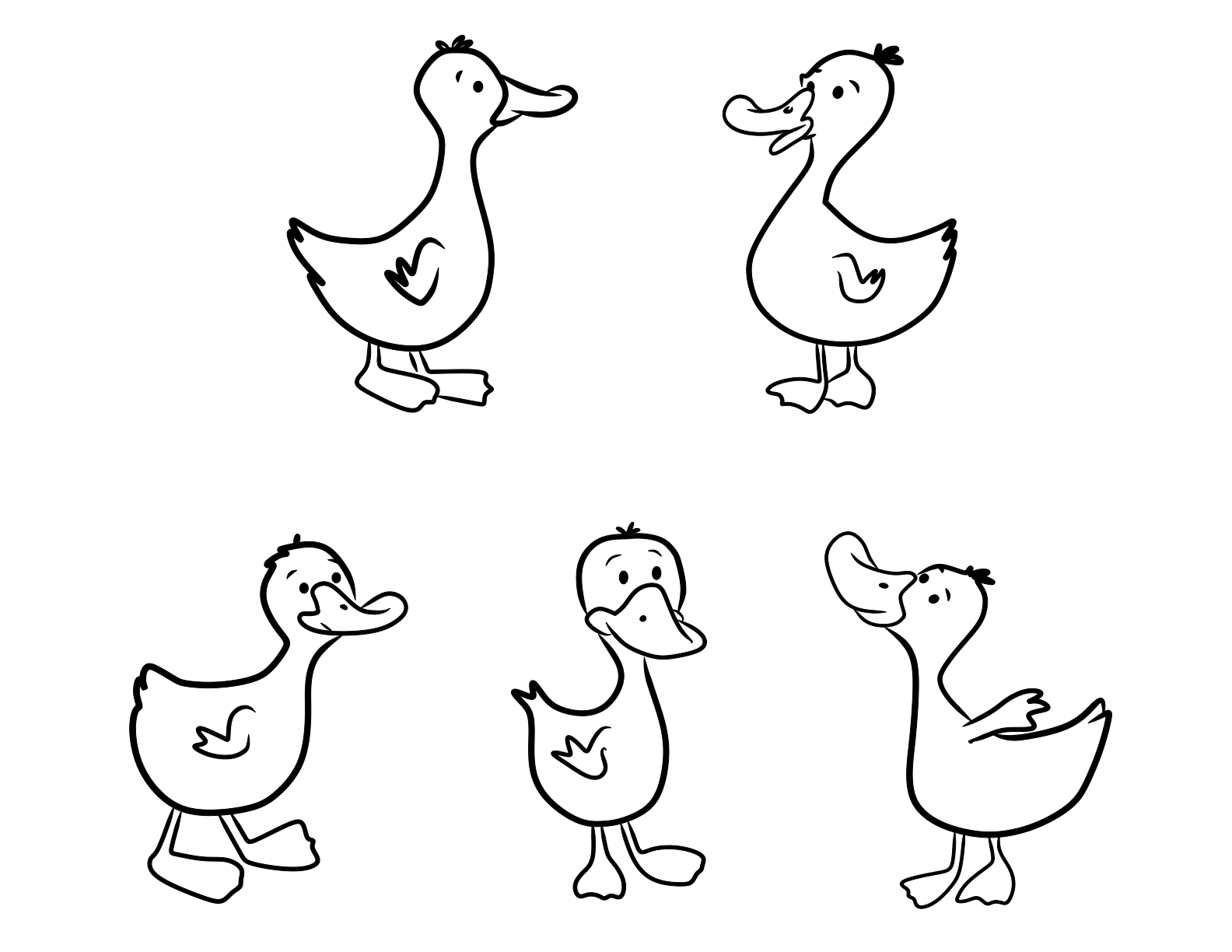 Coloring page: Duck (Animals) #1446 - Free Printable Coloring Pages