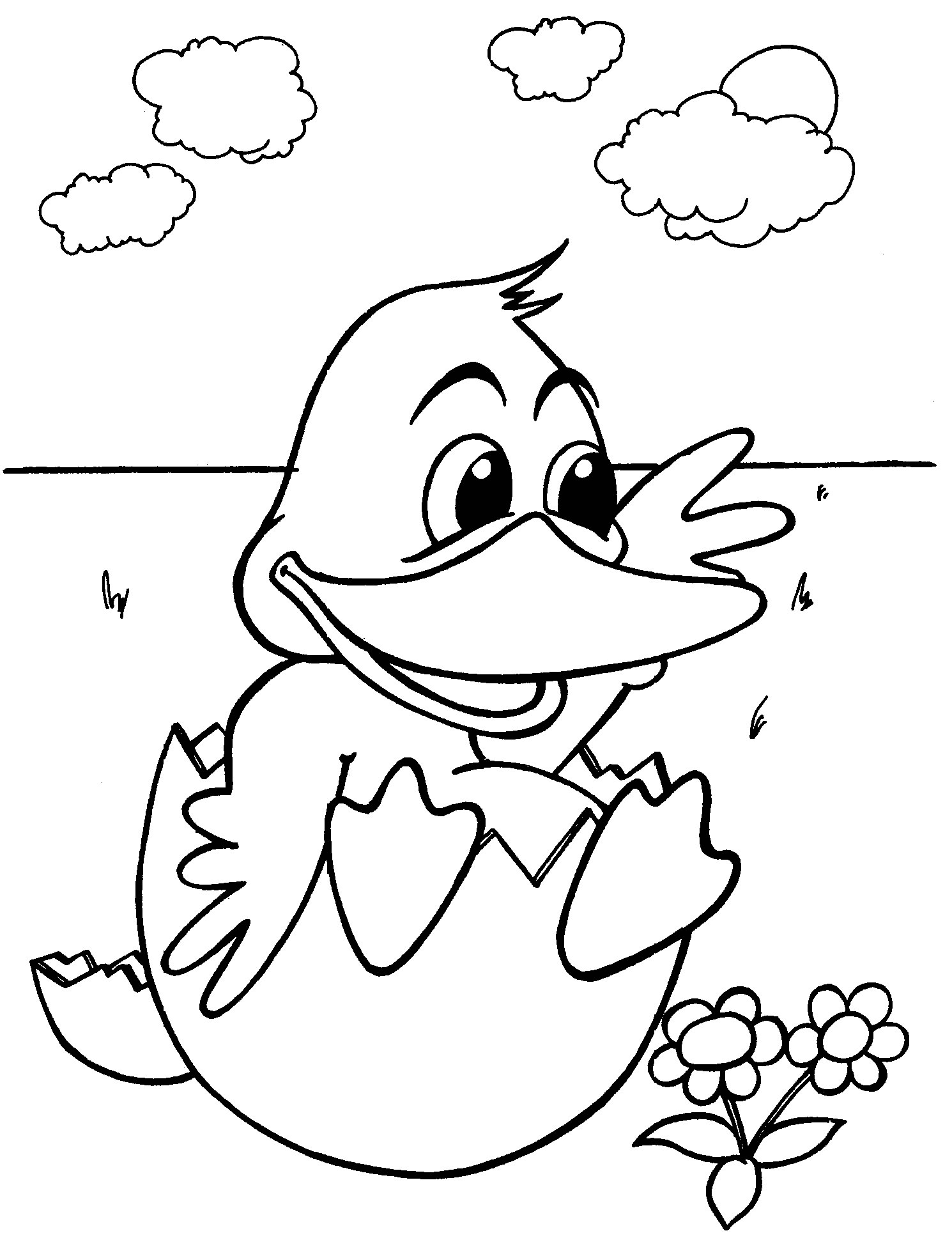 Coloring page: Duck (Animals) #1465 - Free Printable Coloring Pages