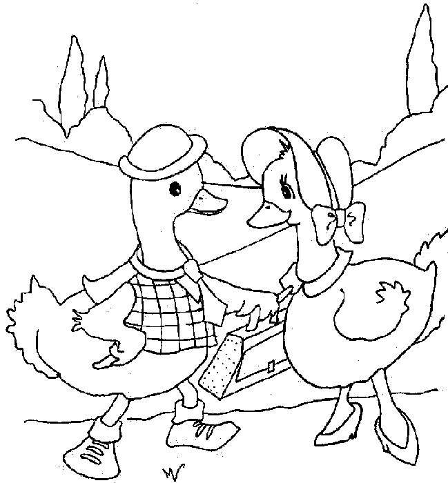 Drawing Duck #1533 (Animals) – Printable coloring pages