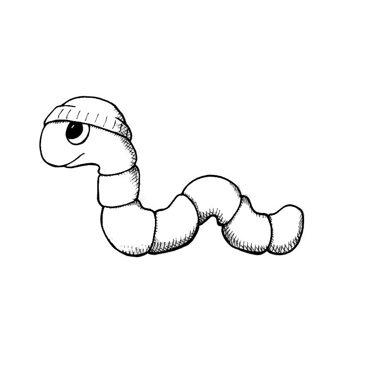 Download Earthworm #18786 (Animals) - Printable coloring pages