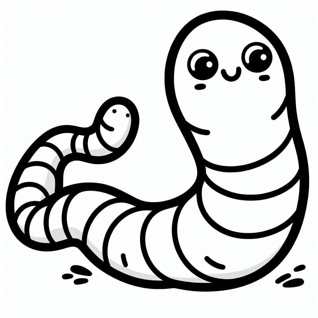 Free printable Earthworm coloring page #214587 from Animals collection
