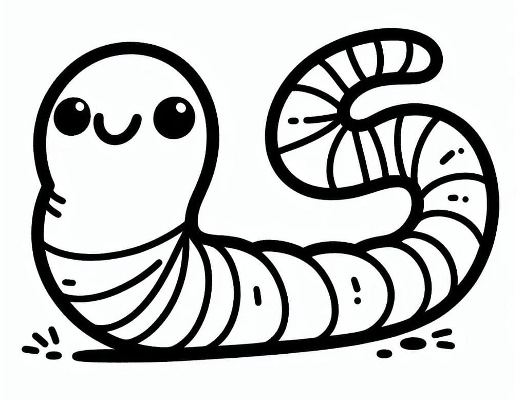 Free printable Earthworm coloring page #214588 from Animals collection