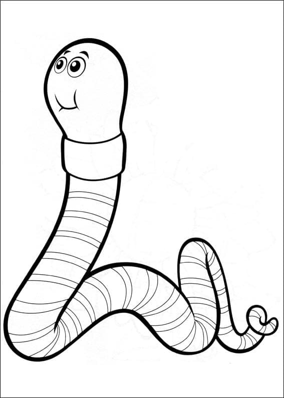 Free printable Earthworm coloring page #214596 from Animals collection