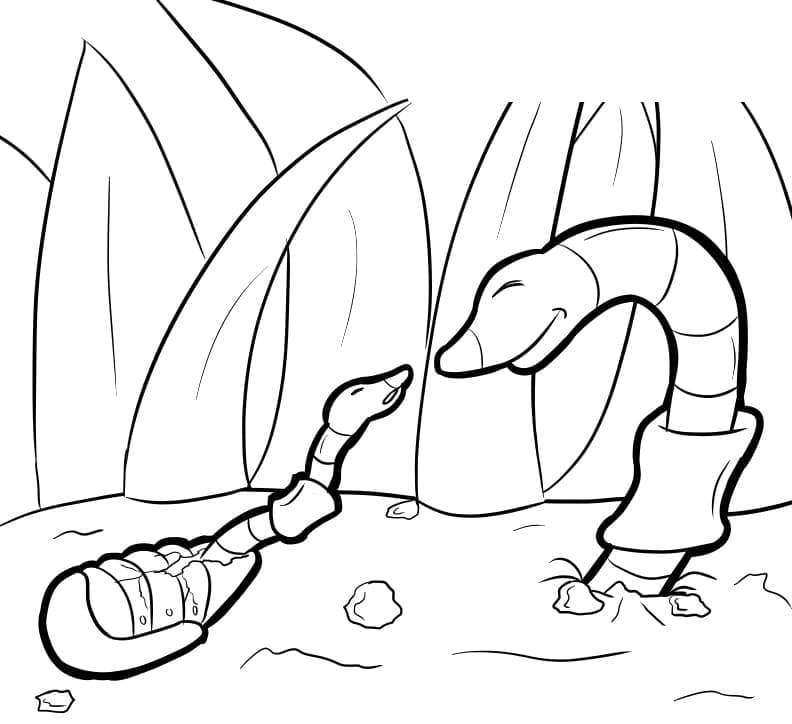 Free printable Earthworm coloring page #214608 from Animals collection
