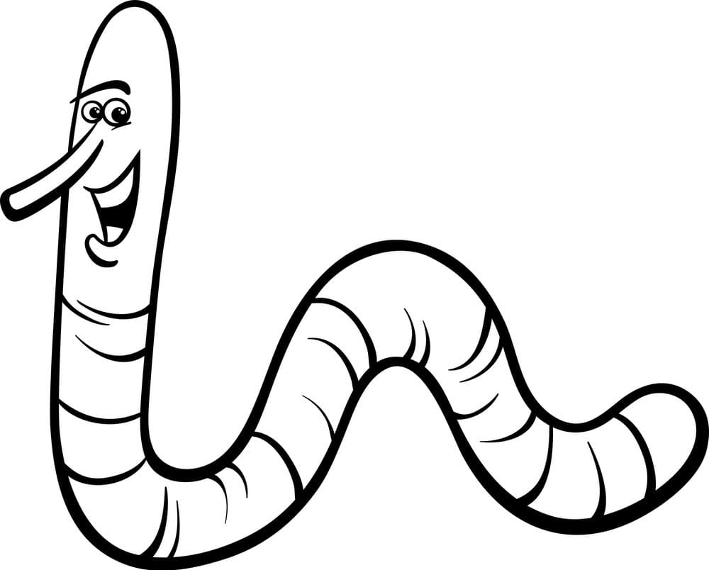 Free printable Earthworm coloring page #214610 from Animals collection