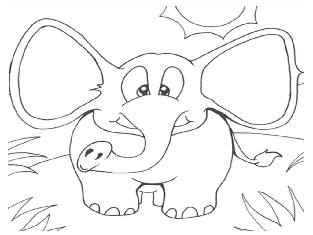 Free printable Elephant coloring page #175087 from Animals collection Free printable Elephant coloring page #175087 from Animals collection