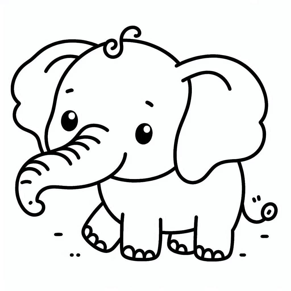 Free printable Elephant coloring page #216844 from Animals collection