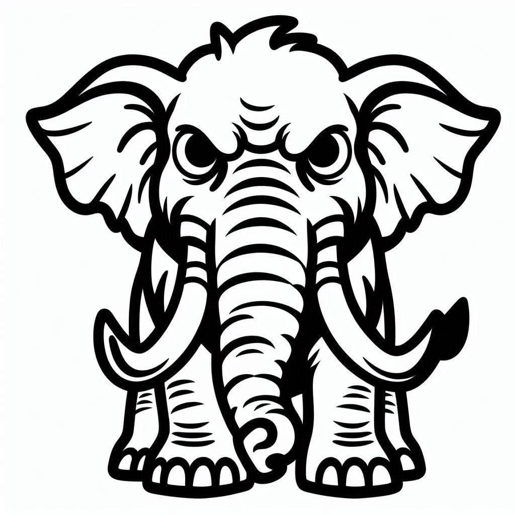 Free printable Elephant coloring page #216847 from Animals collection Free printable Elephant coloring page #216847 from Animals collection