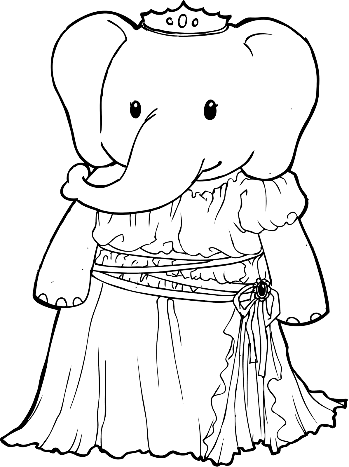 Coloring page: Elephant (Animals) #6436 - Free Printable Coloring Pages