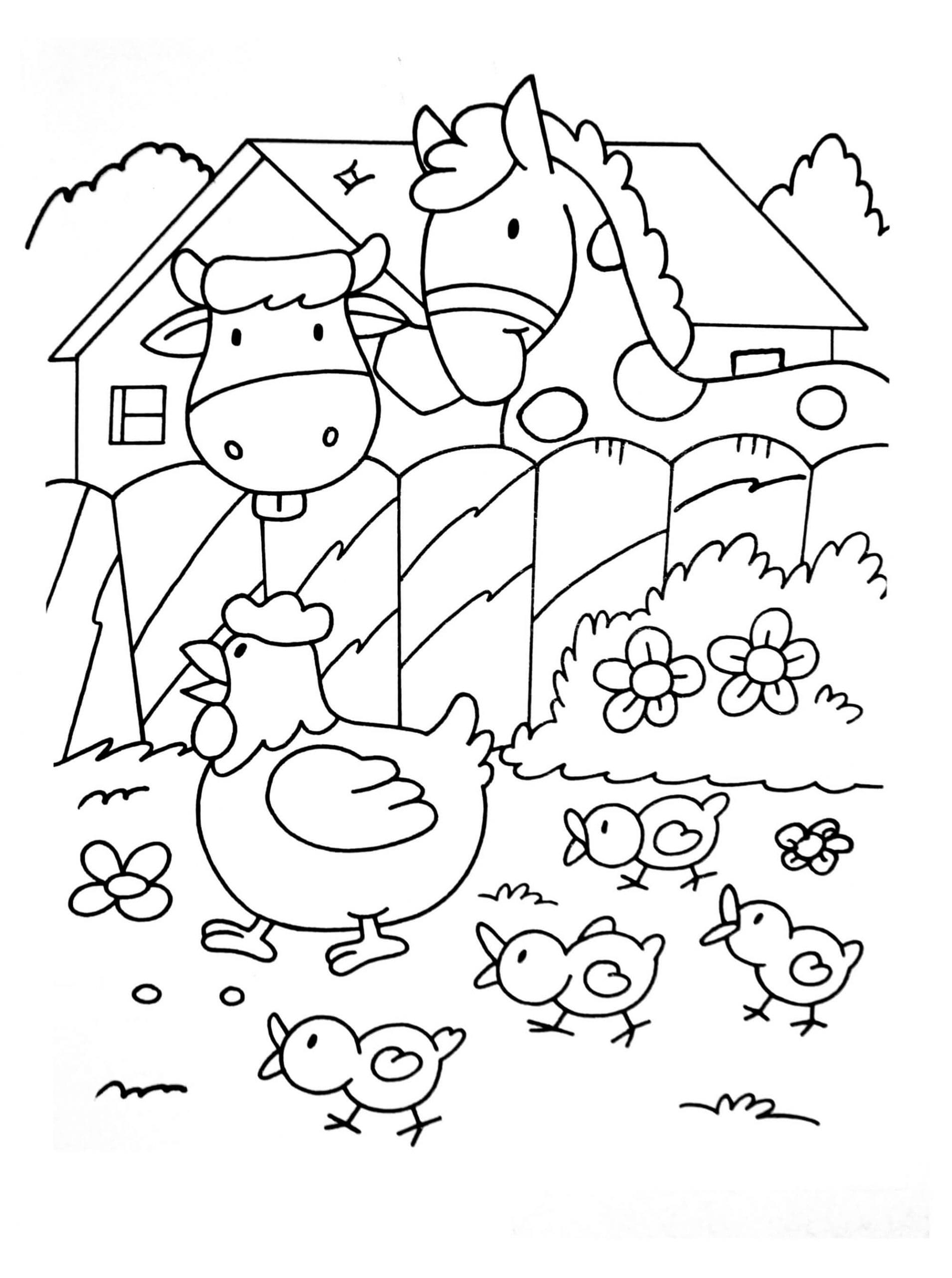 Free printable Farm Animals coloring page #198097 from Animals collection