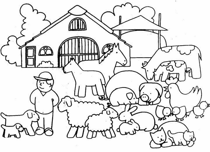 Free printable Farm Animals coloring page #198100 from Animals collection