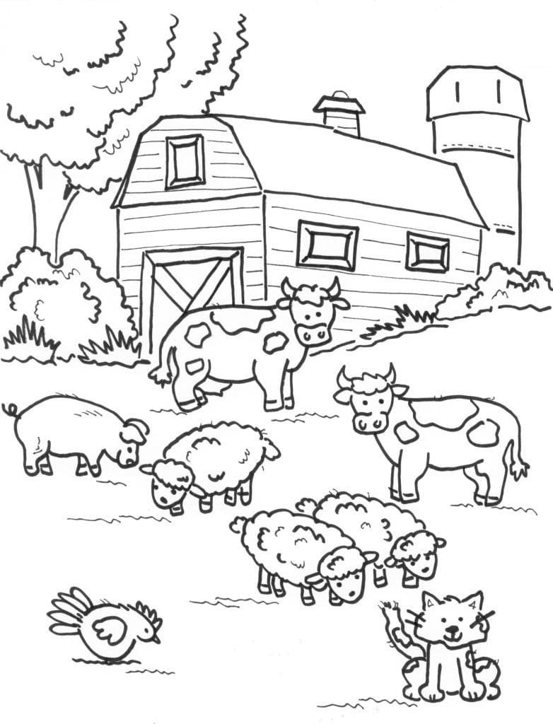 Free printable Farm Animals coloring page #198134 from Animals collection