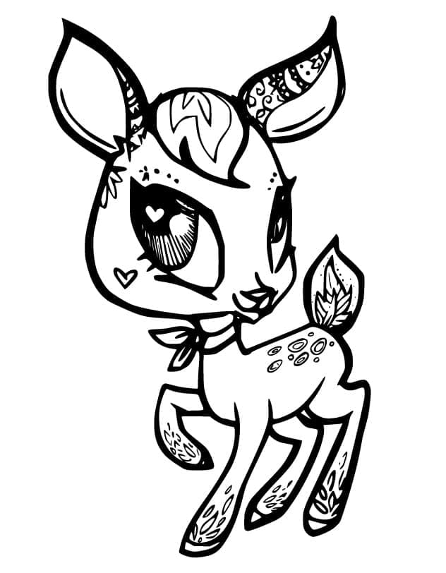 Free printable Fawn coloring page #206083 from Animals collection Free printable Fawn coloring page #206083 from Animals collection